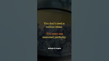 You don’t need a million ideas. You need one - executed perfectly. #sidehustle #coldtruth