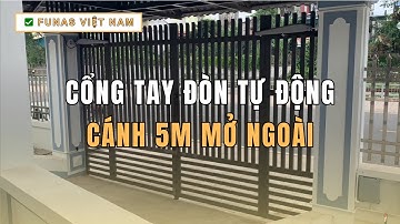 Cổng Tay Đòn Tự Động Tại Huế - Cánh Cổng 5m Mở Ra Ngoài | ✅ Funas - Đà Nẵng