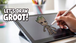 How To Draw Baby Groot Kawaii Easy Step By Step For Kids & Beginners