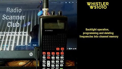 Whistler WS1010 programming and deleting frequencies