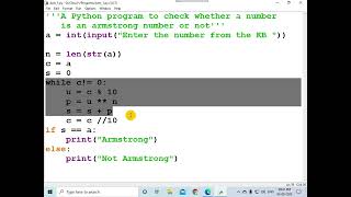 Armstrong: Python code executed Part 6 of 9