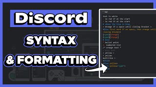 Discord Markdown 101 Text Formatting Syntax Guide Youtube