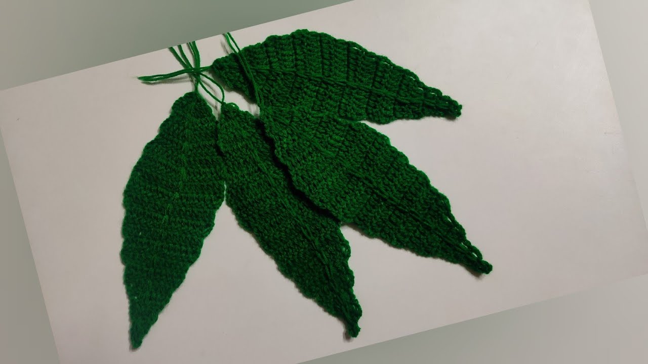 how to make crochet mango leaf 🌿🌿 with English subtitles..