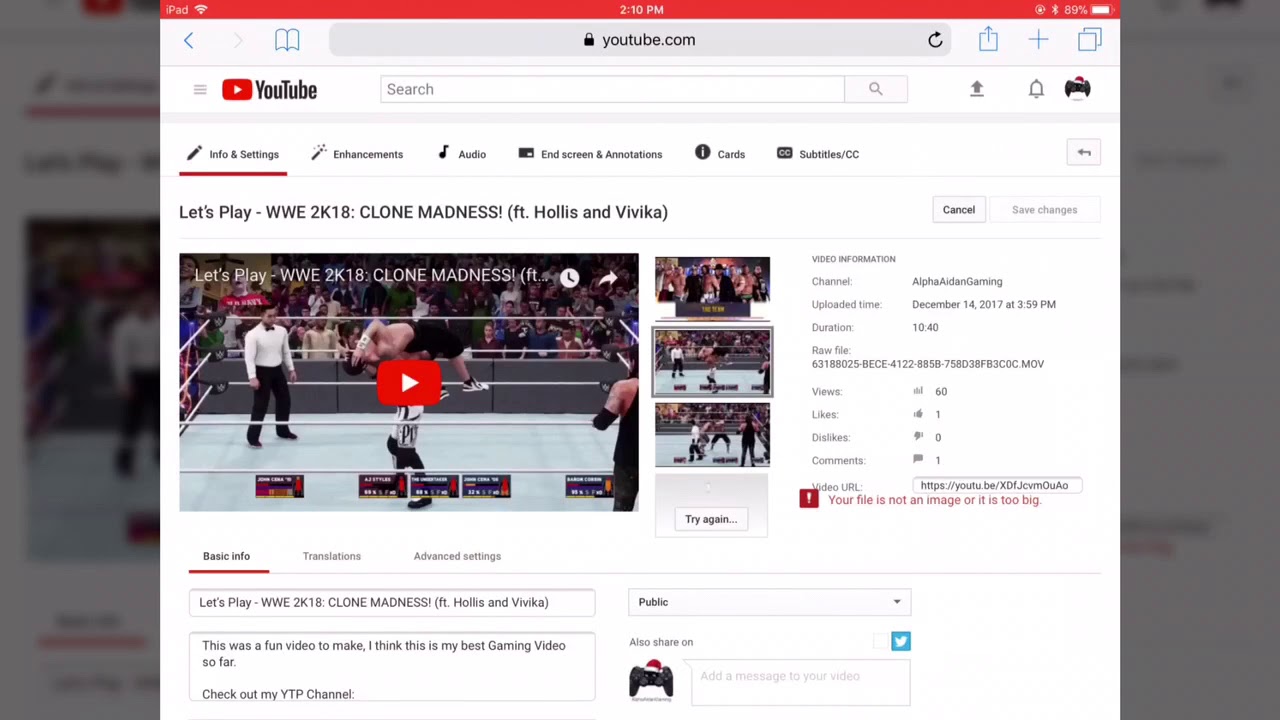 YouTube’s custom thumbnail feature is broken.