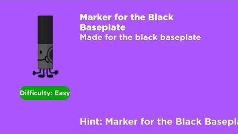 HOW TO GET MARKER FOR THE BLACK BASEPLATE (FIND THE MARKERS)