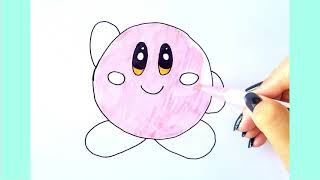 How to Draw Kirby | Easy Drawing | كيفية رسم كيربي - YouTube