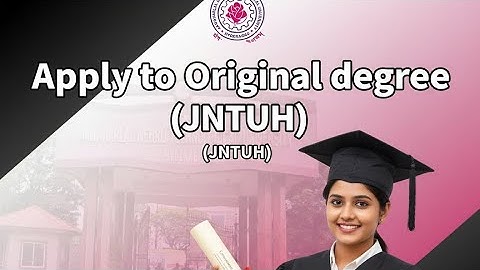 JNTUH Original Degree (OD) Application Process 2025 | Step-by-Step Guide | Apply Online Easily!