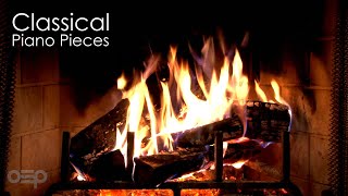 Classical Piano Music & Fireplace 24/7 - Mozart, Chopin, Beethoven, Bach, Grieg, Schumann, Satie