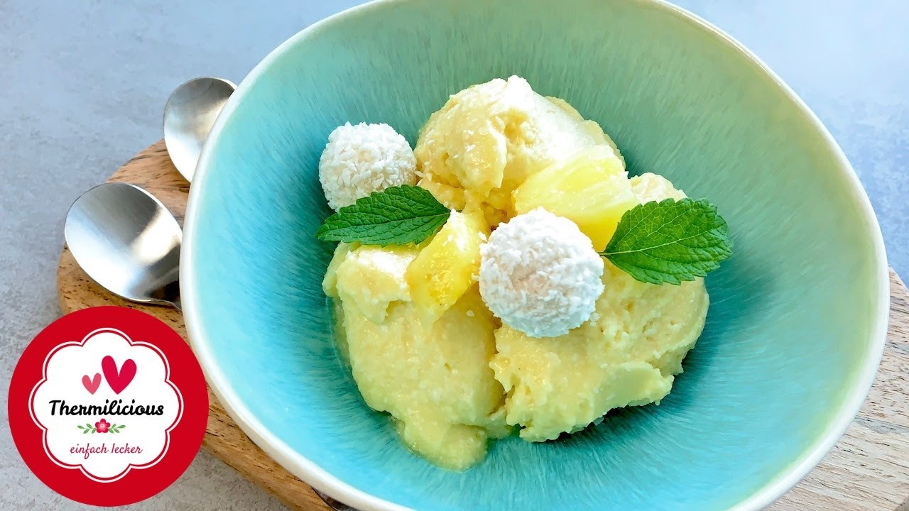 Das BESTE Pina Colada Eis mit 3 Zutaten 🍨( alkoholfrei ) Thermomix® TM5 ...