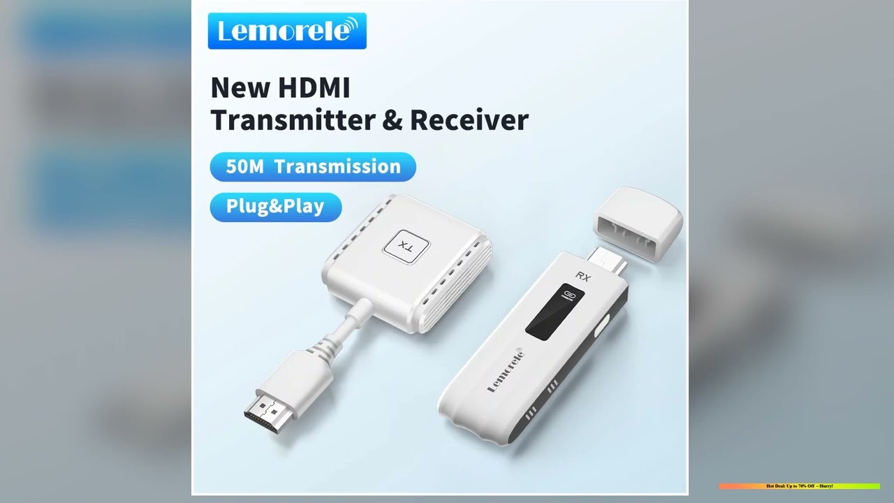 Lemorele Wireless Dual HDMI Video Transmitter and Receiver Extender Kit Display Adapter for TV