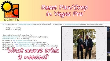Reset Pan/Crop in Vegas Pro