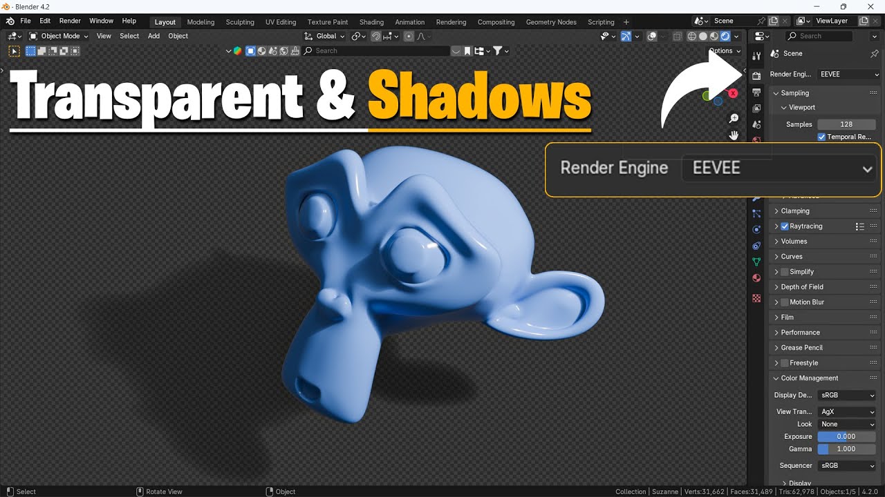 How to Make Transparency with Shadows in EEVEE ( Blender Tutorial ...