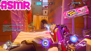 ASMR Gaming 🍀 Overwatch Relaxing Zarya Comp Gameplay Gum Chewing + Controller Sounds 💤 screenshot 2