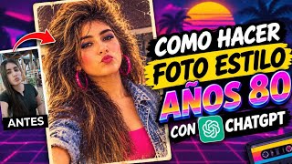 How to make an 80s style PHOTO with ChatGPT? | 80s AI VIRAL TREND screenshot 1
