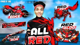 Free Fire But Only In Red ❤️ Solo vs Squad Challenge - Pro Nation #PNHARSH