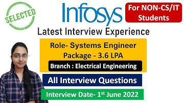 Latest Infosys Interview Experience | Non-CS/IT | 1st JUNE 2022 | Systems Engineer Role | Selected