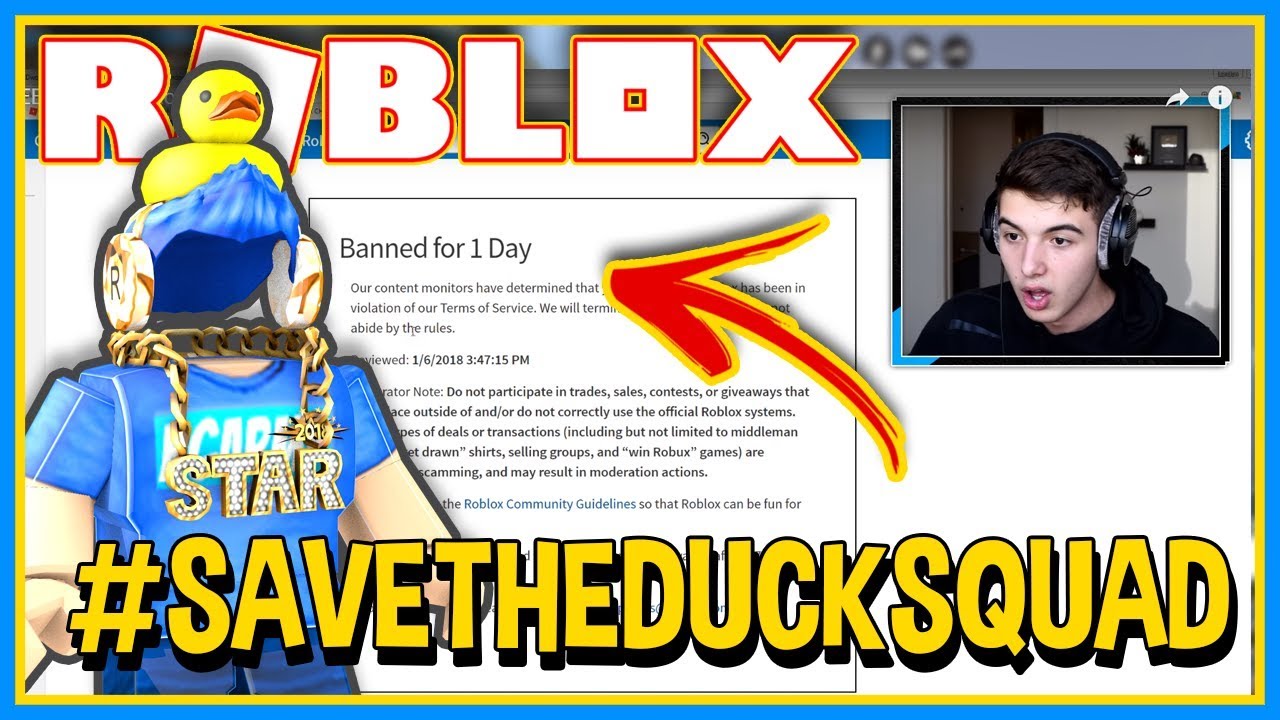 Savetheducksquad Landonrb Gets Banned Roblox Live Stream Join Us Youtube - donald trump reacts to landonrb getting unbanned on roblox