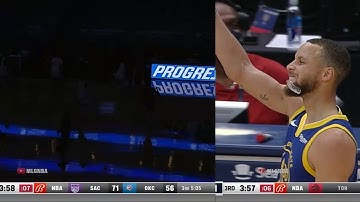 Steph Curry takes a shot then Pelicans turn the lights off 😄