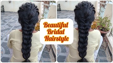 Beautiful bridal hairstyle || messybraid ||wedding hairstyle ||very easy ||