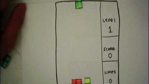 Tetris stop motion paper animation