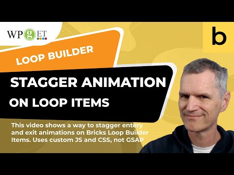 Bricks Builder Query Loop staggered animation method