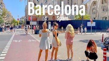 Barcelona, Spain - August 2021 - 4K-HDR Walking Tour (▶86min)