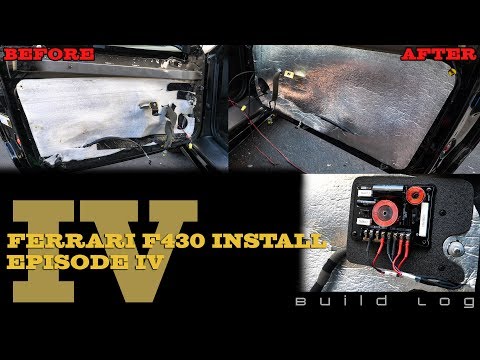 Ferrari F430 Install Episode 4 – Building Vapor Barriers, Sound Deadening and Installing Crossovers