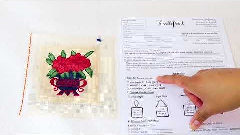How to Fill out a Finishing Form - Needlepoint Ornaments