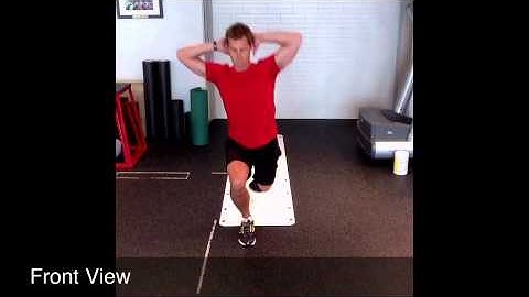 Reverse Slide Board Lunge