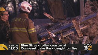 Fire At Conneaut Lake Park Damages Roller Coaster