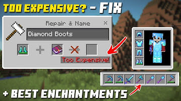*FIX* Too Expensive on Enchantments + BEST Enchantments on ARMOUR & TOOLS! - Minecraft