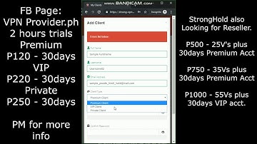 How to Create StrongHold VPN Account - Admin_Pangga