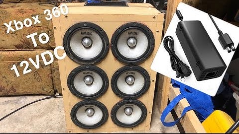 How to use a XBOX 360 SLIM power block for car audio(12VDC) power supply/homemade shop boombox