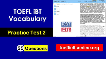 TOEFL iBT Vocabulary Practice Test 2 [with Answers] IMPROVE your TOEFL iBT Score!