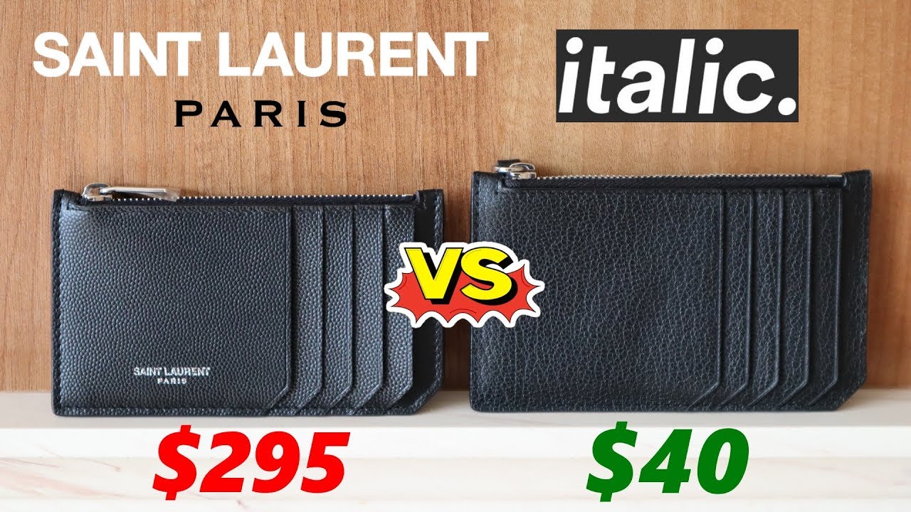 Quality of $300 Saint Laurent Cardholder is the Same as Italic's $40 Card  Case? YSL vs Italic 