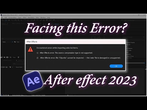 After Effect Error : File '.mkv'  cannot be imported | Solution 💯 | Harry Tutorial