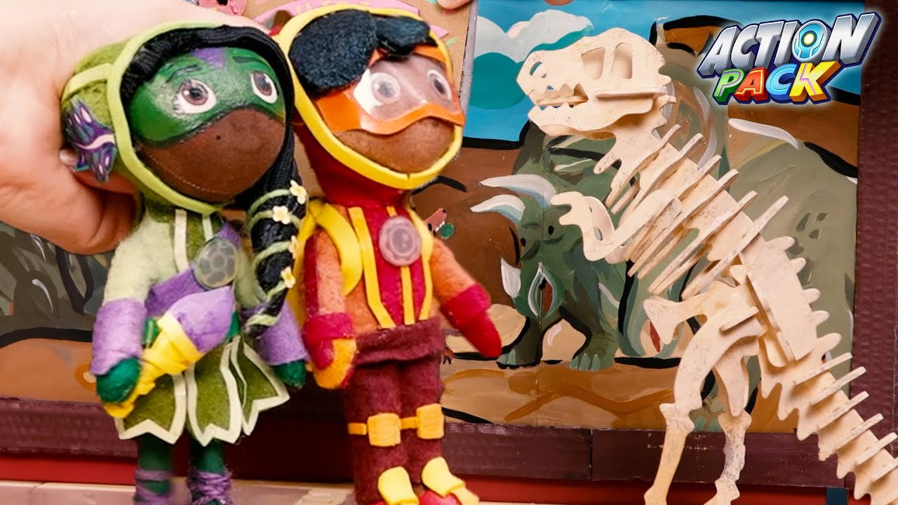 Hide and Seek at the Museum! 🏛️ | NEW! | Action Pack Toy Play ...