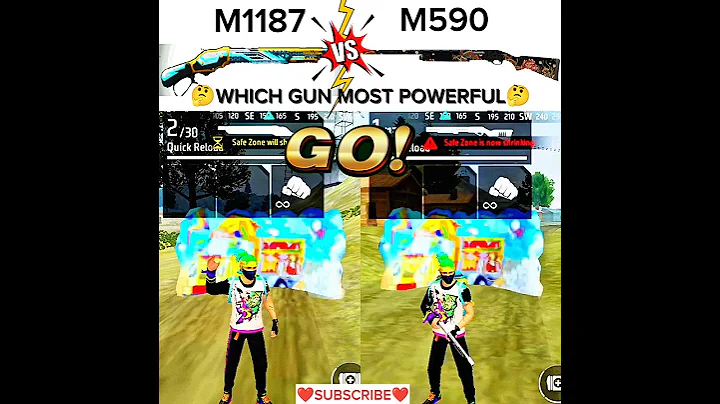 M1187🔥M590🔥// FREE FIRE GUN ABILITY TEST 🥵 // WHICH ONE BEST 🤔 // #freefire #freefireclips #shorts