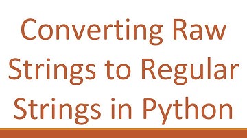Converting Raw Strings to Regular Strings in Python