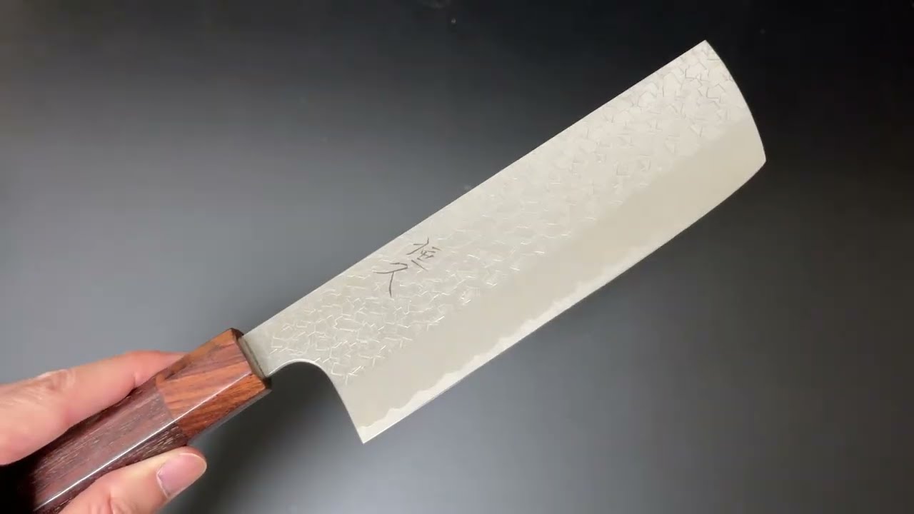 恒久 Tsunehisa あられ 菜切包丁 SG2粉末ハイス鋼 槌目 ホンジュラス口