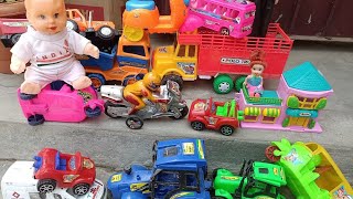 gari wala toys video Barbie doll stories12 car crash truck jcb toy helicopter ki video