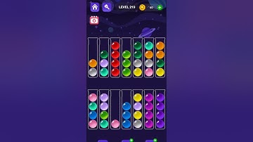 Ball Sort Master Game Level - 219 Without Boosters | Puzzle Game | #entertainment #puzzle #games