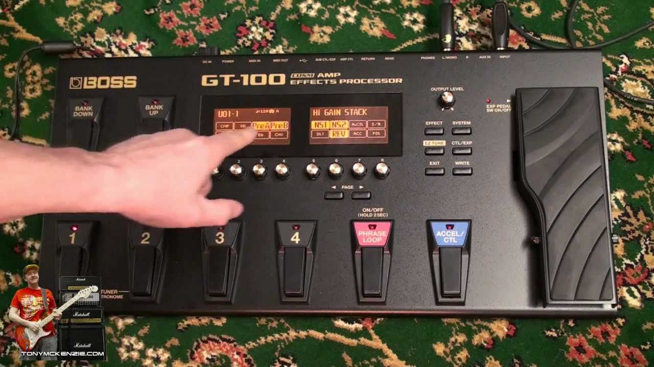 BOSS GT 100 Connections with Roland GA 212 - YouTube