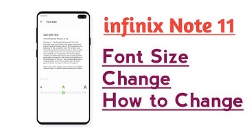 infinix Note 11 Font size change How to Change