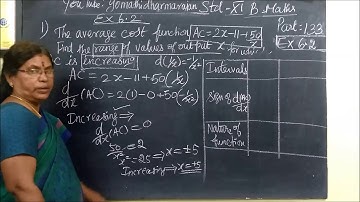 11th B-Maths [Part-132] Ex-6.2-1 Applications of diff Gomathi dharmarajan