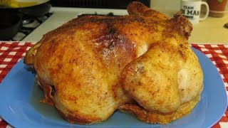 How to roast a chicken in the toaster oven. i injected this whole with
brine and cooked it my roasted turned out very j...