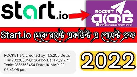 start io Proof of payment of Rocket account.