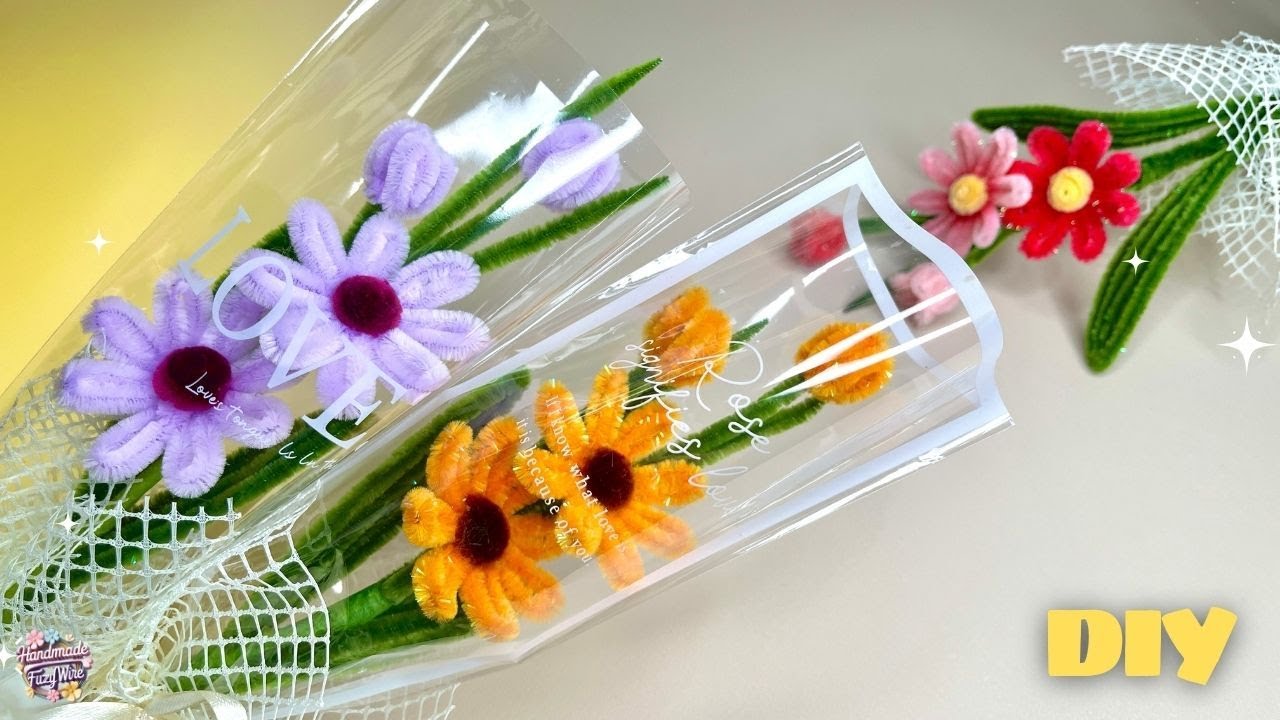 DIY Chamomile Daisy Bouquet Pipe Cleaner 🩷Quick and Easy Beautiful Tutorial #diy  #pipecleaner