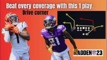 🚭Beat every coverage with this 1 play/ Drive corner/ Madden23.