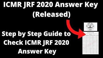 ICMR JRF 2020 Answer Key (Released) - How to Check Indian Council of Medical Research Answer Key